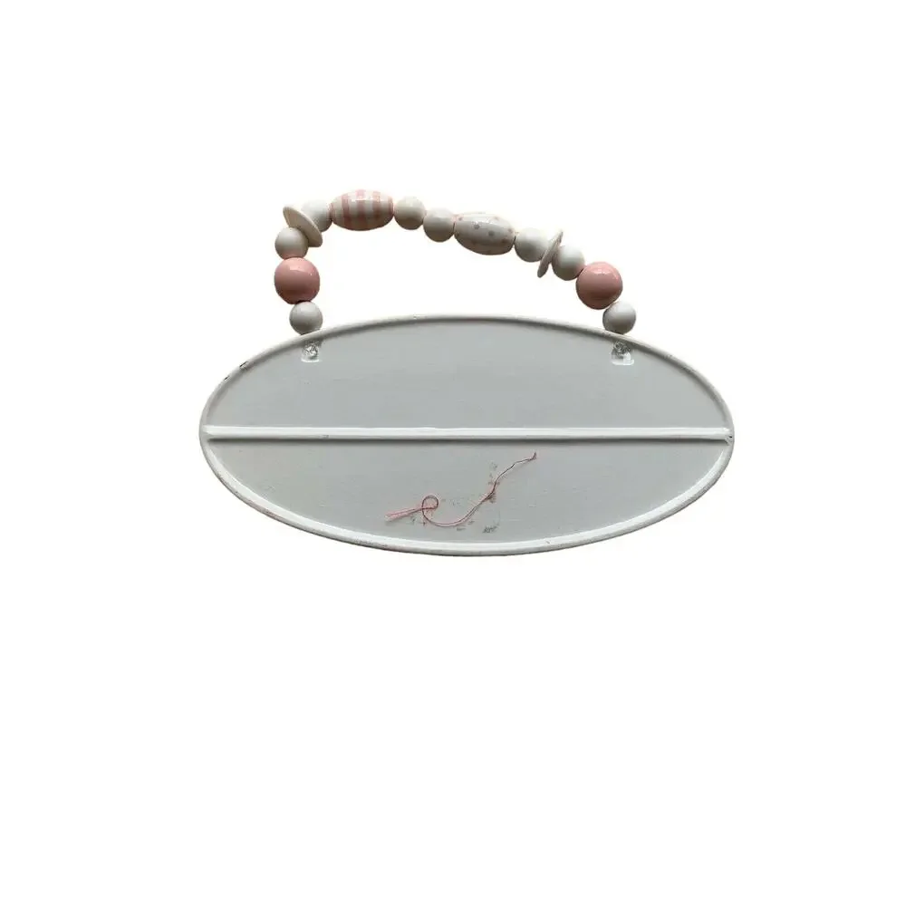 Girls Pink White Ceramic Room Decor